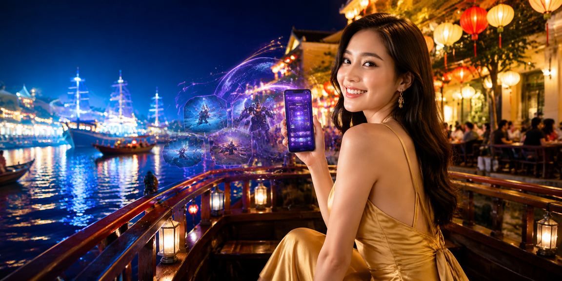 Người chơi đặt cược esports bên cạnh không khí cà phê đặc trưng Hội An tại Việt Nam