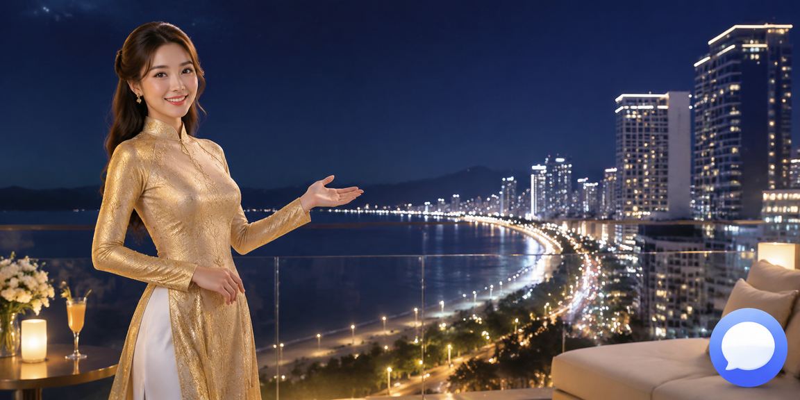 Cô gái áo dài tại Nha Trang trải nghiệm casino trực tuyến trên điện thoại bên bờ biển